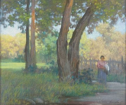 Henri HOURTAL (1877-1944)
"Femme au jardin"
Pastel
