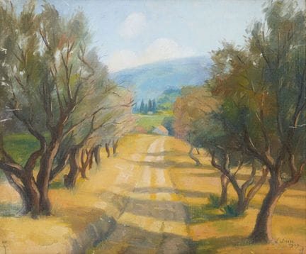 Louis SUIRE (1899-1987)
"L'allée en Provence"
Huil
