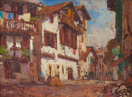 Édouard BOUILLÈRES (1900-1967)
"La rue du village"