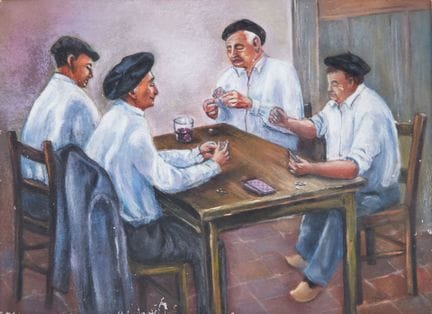 Mireille T (XX secolo)
"I giocatori di mus"
Pastel