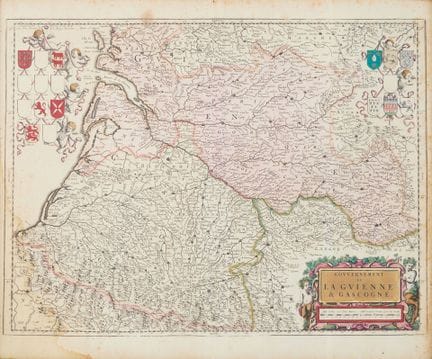 CARTE
"Gouvernement de la Guienne & Gascogne"
Grav