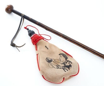 WALKING STICK
Carved wood with a metal tip
H: 90.5