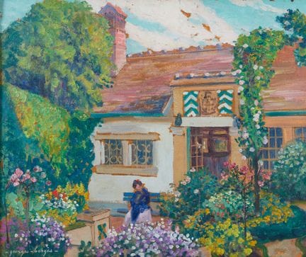 Georges BERGES (1870-1935)
"Maison et jardin en Es