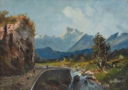 GODCHAUX
"Route en montagne"
Huile sur toile
Signé