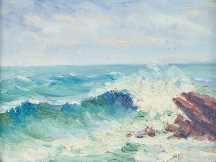 SCUOLA MODERNA
"Le onde"
Olio su tavola
16,5 x 22 