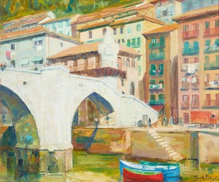 Paul BAZÉ (1901-1985)
"Ondarroa"
Huile sur carton 