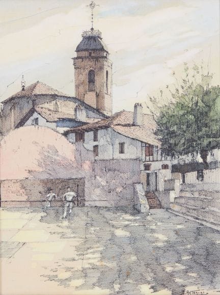 Dante ANTONINI (1914-1985)
"Urrugne : le fronton e