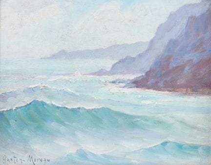 Gaston MOREAU (nato nel 1885)
"Le scogliere"
Olio 