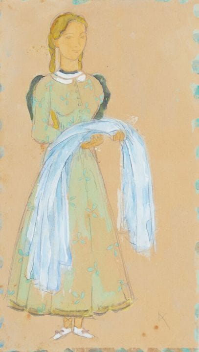 Ramiro ARRUE (1892-1971)
"Giovane donna con un tel