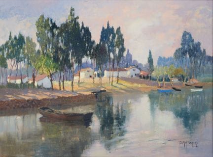 Dante ANTONINI (1914-1985)
"Bord de lac"
Huile sur