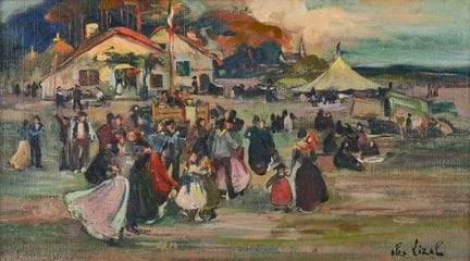 Alex LIZAL (1878-1915)
"Bal du 14 juillet"
Huile s