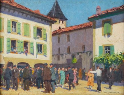 Georges MASSON (1875-1948)
"La fête sur la place à
