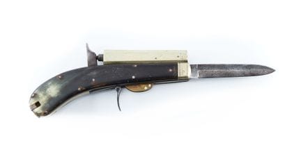 Pistola-coltello Rodgers a due lame pieghevoli, a 
