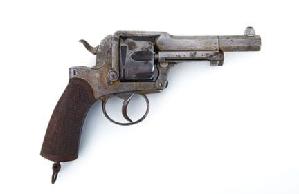 Revolver Maquaire, a 6 colpi, calibro 11 mm. 
Cann