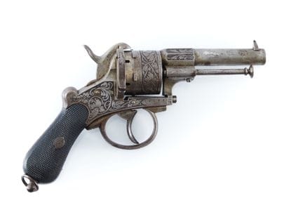 Revolver a perno, a sei colpi, calibro 9 mm, doppi
