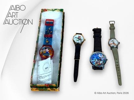 Set of 4 items:
- Pinocchio toy wristwatch with an