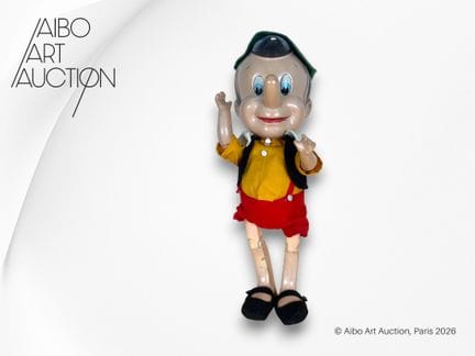 Bambola snodabile di Pinocchio, probabilmente risa