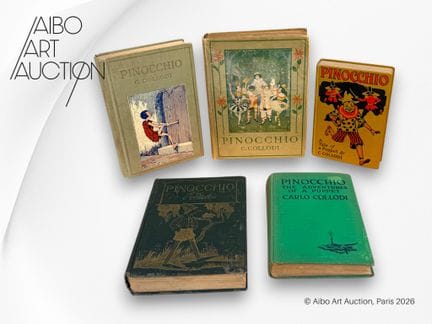 Ensemble de 5 livres anciens:
- Carlo Collodi. Pin