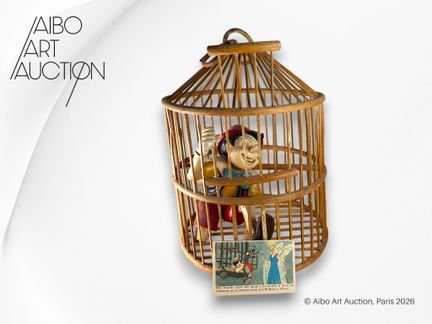 Set di 2 oggetti:
- Gabbia decorativa cilindrica c