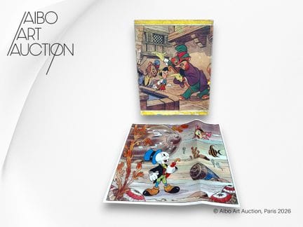 Gioco da tavolo Pinocchio, anni '40-'50. Scatola d