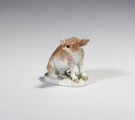 Figurine de sanglier de Meissen
Porcelaine alleman