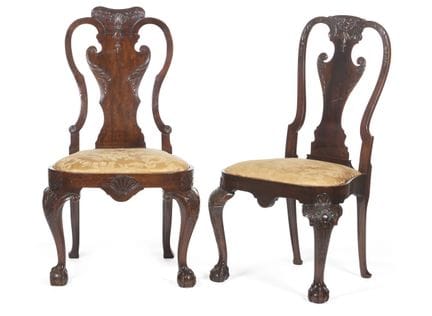 Paire de chaises en acajou de l'époque de George I