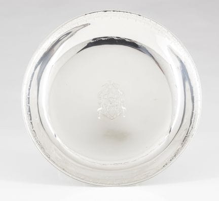 Plato de arroz portugués de plata
Plata, ley 0,916