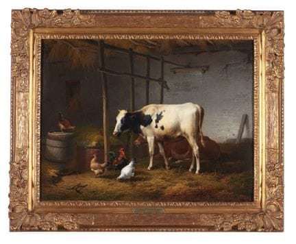 Eugène Verboeckhoven (1798/99-1881)
Étable avec va