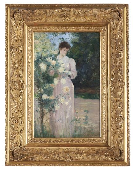 Albert Aublet (1851-1938)
Femme près d'un rosier
H