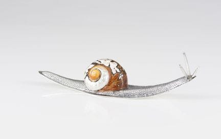 Un escargot en argent
Argent, titre 925
Décoration