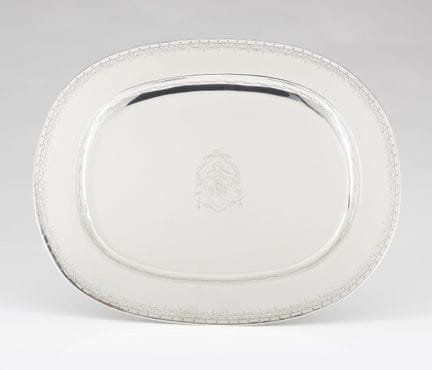 Una bandeja de plata portuguesa
Plata, ley .916
De