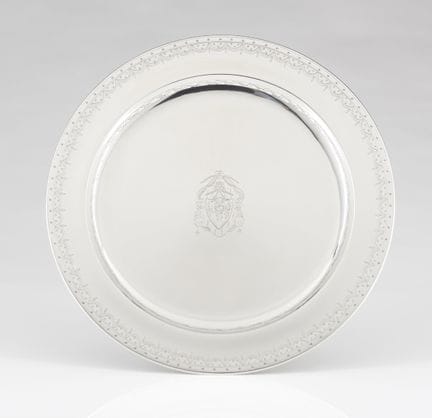 Una bandeja de plata portuguesa
Plata, ley .916
De