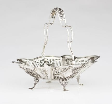 Cesta portuguesa de plata
Plata, ley 0,833
Decorac
