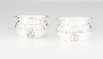 A pair of Portuguese silver cups
Silver, fineness 