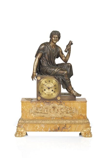 Horloge de cheminée française du XIXe siècle
Bronz