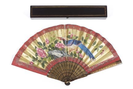 Ein chinesischer Exportfächer mit mythologischer S