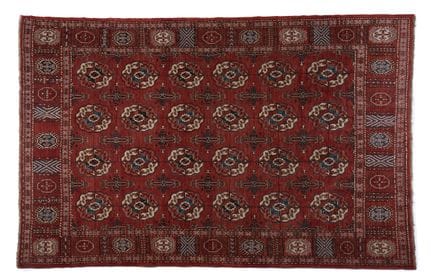 Ein Buchara-Teppich, Iran
Wolle und Baumwolle
Geom