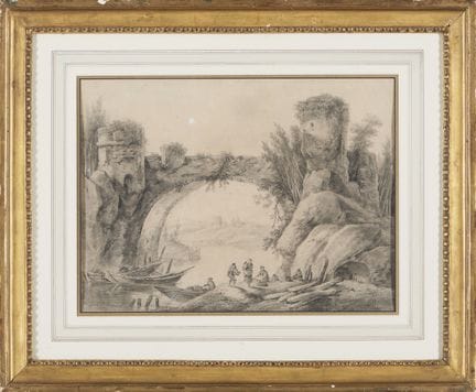 Jean Pillement (1728-1808)
Paysage avec des person