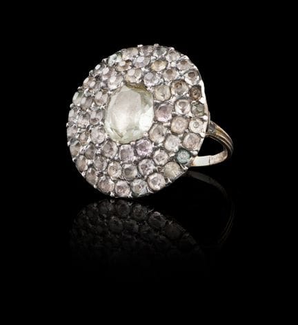 Anillo de plata y oro con cuarzo y topacios
Plata 