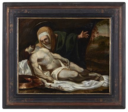 École portugaise, XVIIe/XVIIIe siècle
Pietà
Huile 