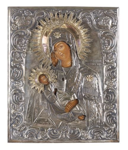 Eine russische Ikone der „Mutter Gottes mit dem Ki