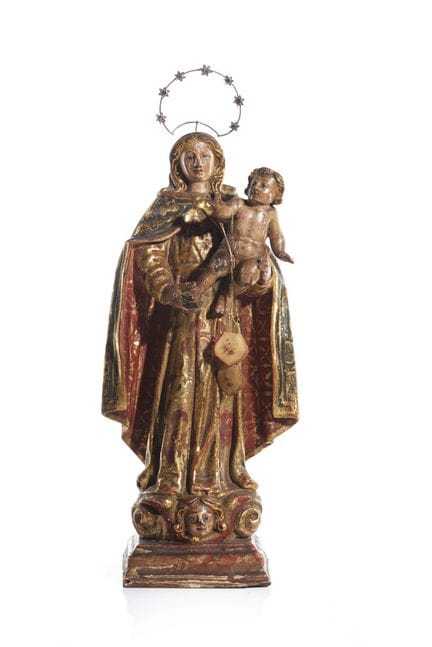La Vierge à l'Enfant
Sculpture en bois polychrome 