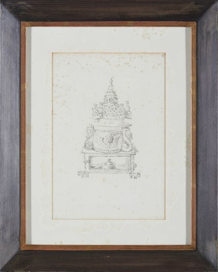 阿梅莉亚王后（归因于）（1865-1951）
香炉
纸本铅笔画
未署名，编号“17”
（有斑点）
3