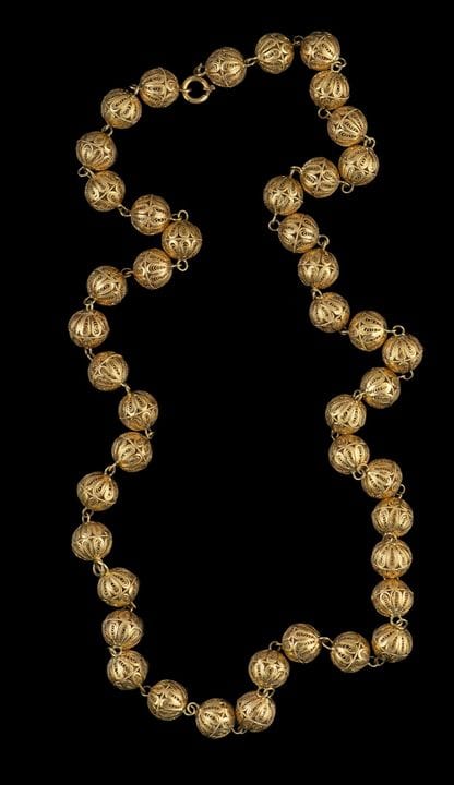 Collar de cuentas de oro de Viana
Oro, ley 0,800
D