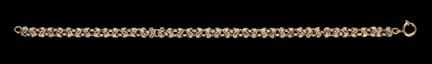 Una pulsera de oro
Oro, ley 0,800
Cadena de eslabo