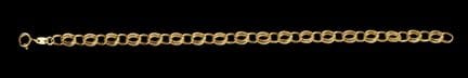 Una pulsera de oro
Oro, ley 0,800
Cadena de eslabo