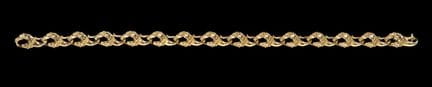 Una pulsera de oro
Oro, ley 0,750
Cadena con motiv