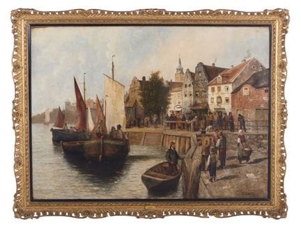 R. Monti (XIXe/XXe siècle)
Quai avec des navires m