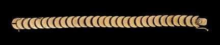 Una pulsera de oro de estilo Art Déco
Oro, ley 0,8