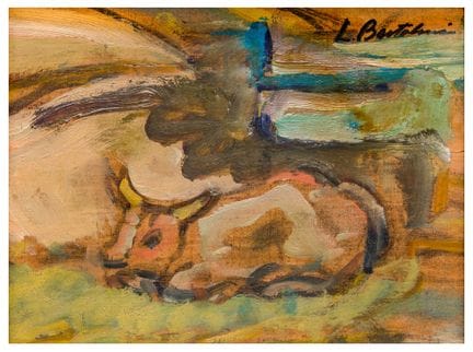 Luigi Bartolini (1892–1963)
Cow
Oil on cardboard
1